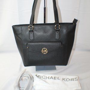 Michael Kors Joey Black Large Saffiano Leather Tote NWOT